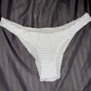 White Texture Bikini Bottoms